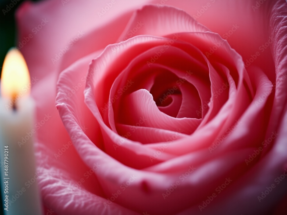 Velvety Rose, Soft Candle Light Velvety Rose, Soft Candle Light