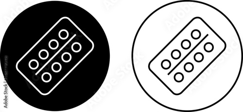 Pills blister icon. medicine symbol. Pharmaceutical dosage sign. prescription label
