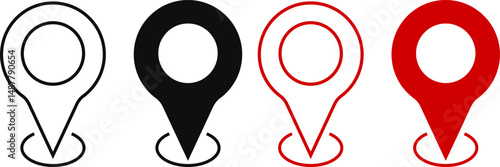 pin location icon. position symbol. perfect for maps.  place address navigation locator sign