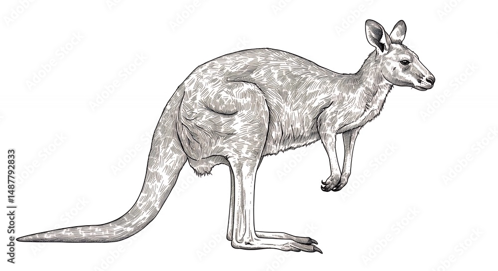 Fototapeta premium Kangaroo illustration
