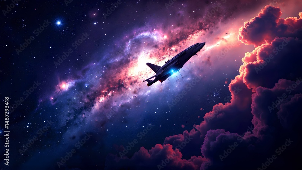 Fototapeta premium Jet Ascension into the Cosmic Veil