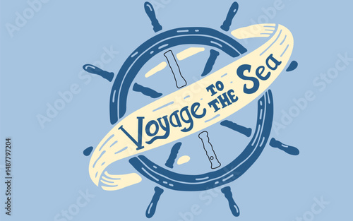 Voyage to the sea vector graphics
