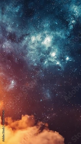 Rocket Launch into a Starry Night