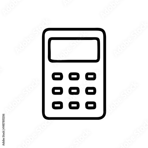 Simple calculator design in black and white for business applications  