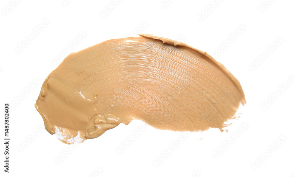 Fototapeta premium Warm Sand oil color brush stroke on white background