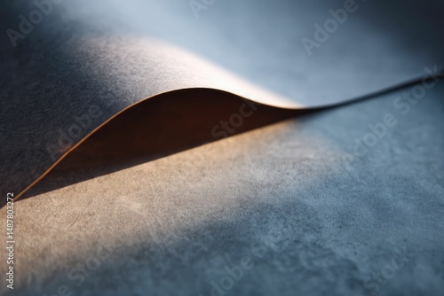 Subtle Grey Drape: Textured Paper, Soft Light, Minimalist Art