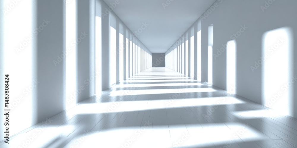 Fototapeta premium Empty White Corridor