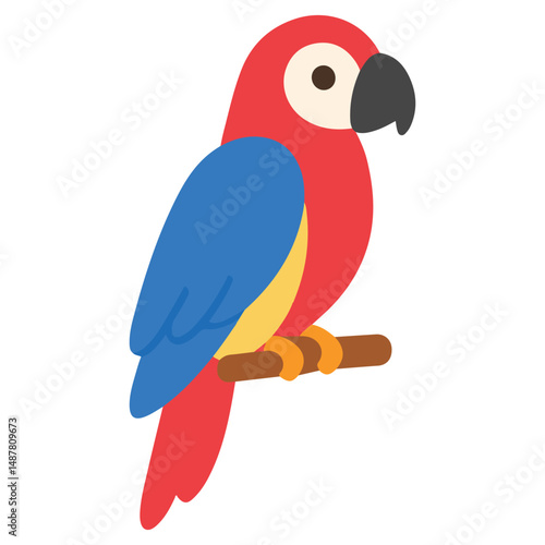 Zoo parrot illustration, Colorful parrot vector, Colorful Safari Animal Clipart, Animal design sublimation
