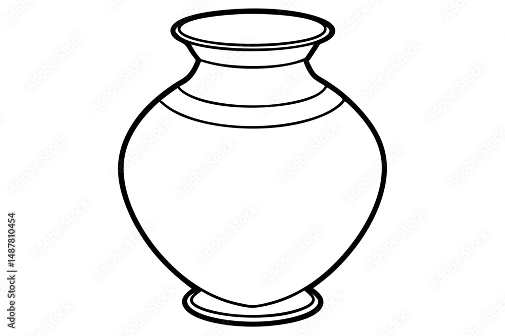 vase vector on white background vase vector on white background