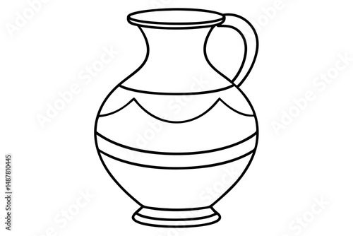vase vector on white background