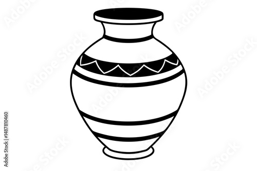 vase vector on white background