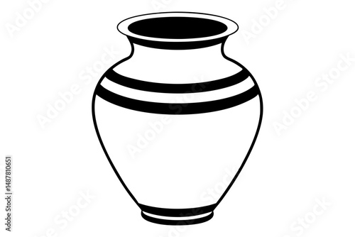 vase vector on white background