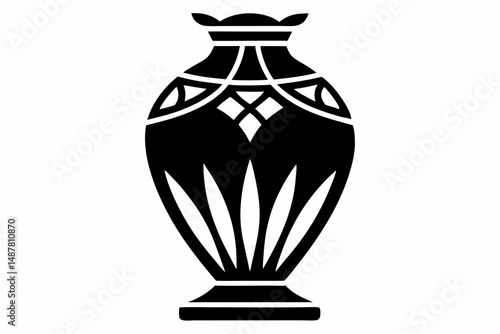vase vector on white background