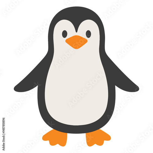 Zoo Penguin illustration, Colorful Penguin vector, Colorful Safari Animal Clipart, Animal design sublimation
