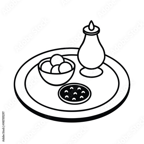 Gujarati Thali with Farsan and Sweets