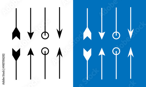 Arrows set black icons. Arrow icon. Modern simple arrows. Vector illustration.