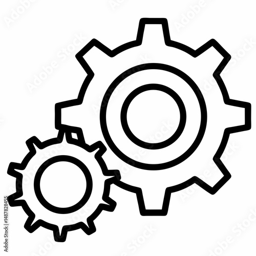 gear icon vector illustration