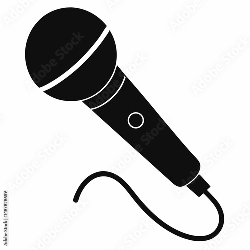 microphone vinyl ready vector illustration