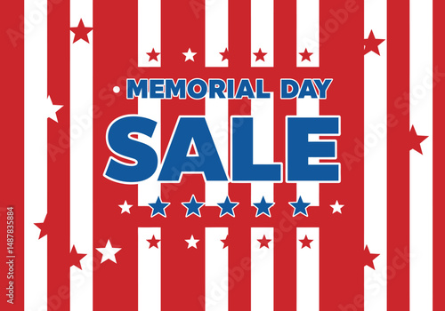Happy Memorial Day background. National american holiday illustration. Vector Memorial day.