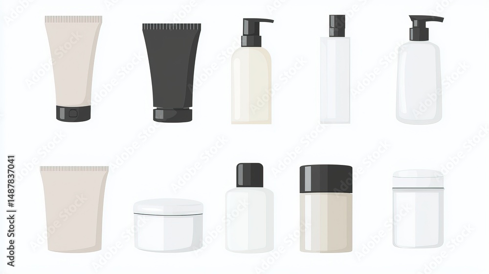 Cosmetic Packaging Mockups. Cosmetic Packaging Mockups.