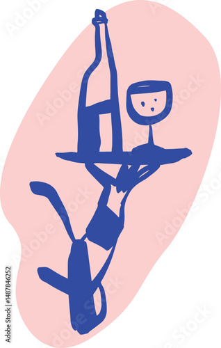 Winemaking. The process of making wine. Drawing, engraving, ink, line art, vector	
