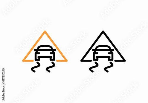 Acceleration exceeds adhesion limit information sign