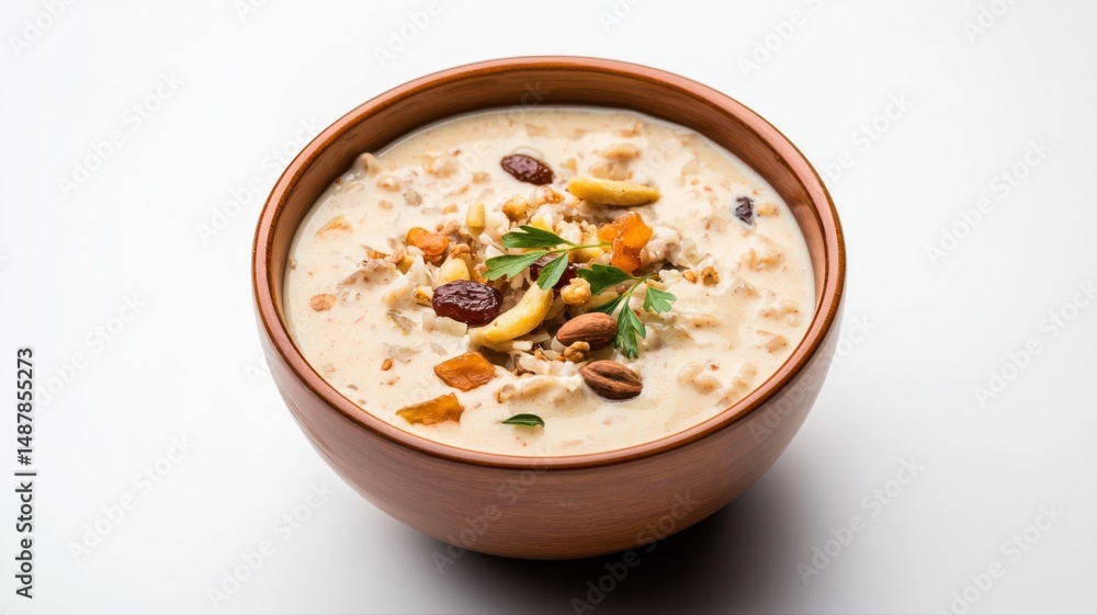 Sweet Indian Dessert Kheer with Nuts and Dried Fruits kheer nuts sweet pudding sweet dish grains man Sweet Indian Dessert Kheer with Nuts and Dried Fruits kheer nuts sweet pudding sweet dish grains man