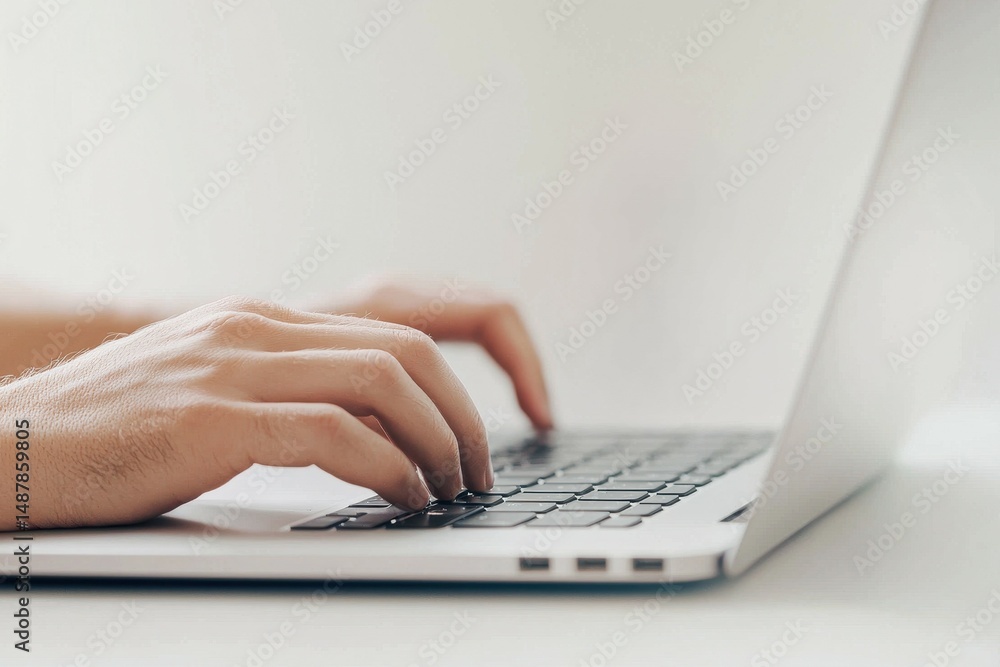 Hands typing on a laptop surrounded by a digital shield icon, symbolizing cybersecurity and technology. Hands typing on a laptop surrounded by a digital shield icon, symbolizing cybersecurity and technology.