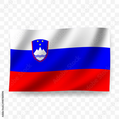 Free Download Waving flag of Slovenia. Illustration of flag on transparent background - GFXLoad