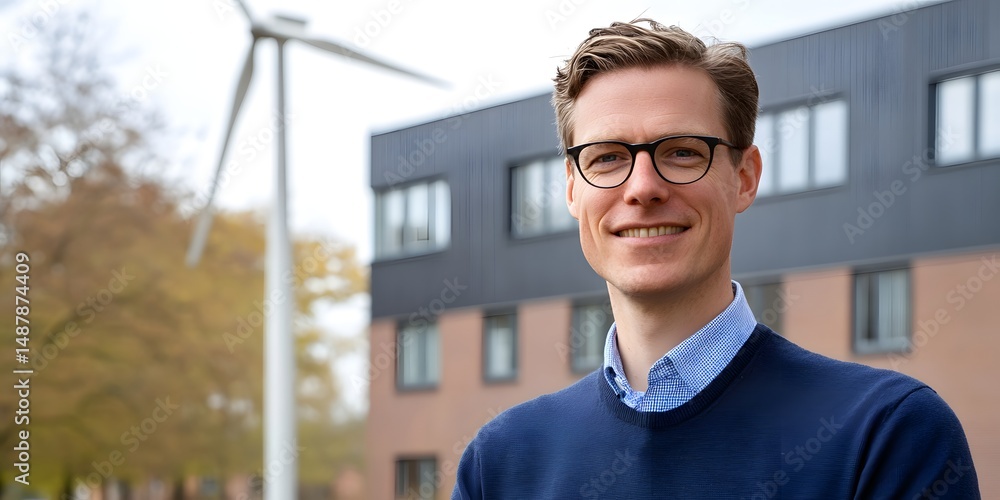Portrait of a person outdoors near a modern building. Portrait of a person outdoors near a modern building.