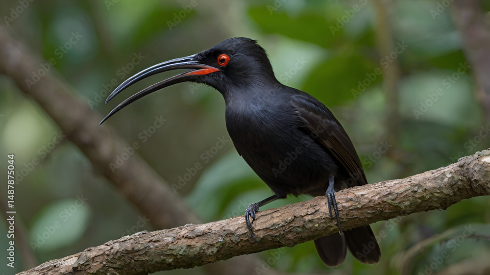 Fototapeta premium Black Sicklebill 