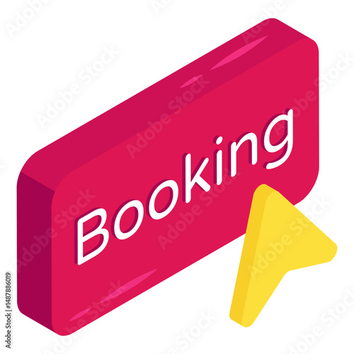 Modern design icon of booking button 