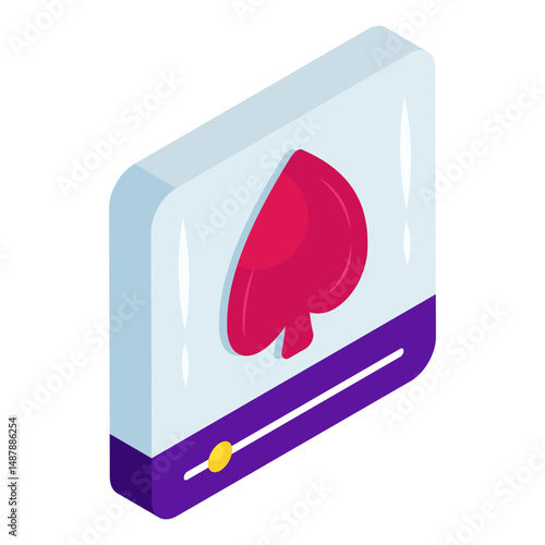 A colored design icon of spade token