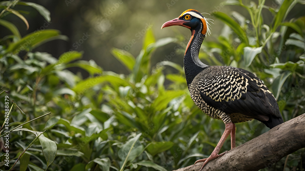 Bengal Florican bird closeup Bengal Florican bird closeup