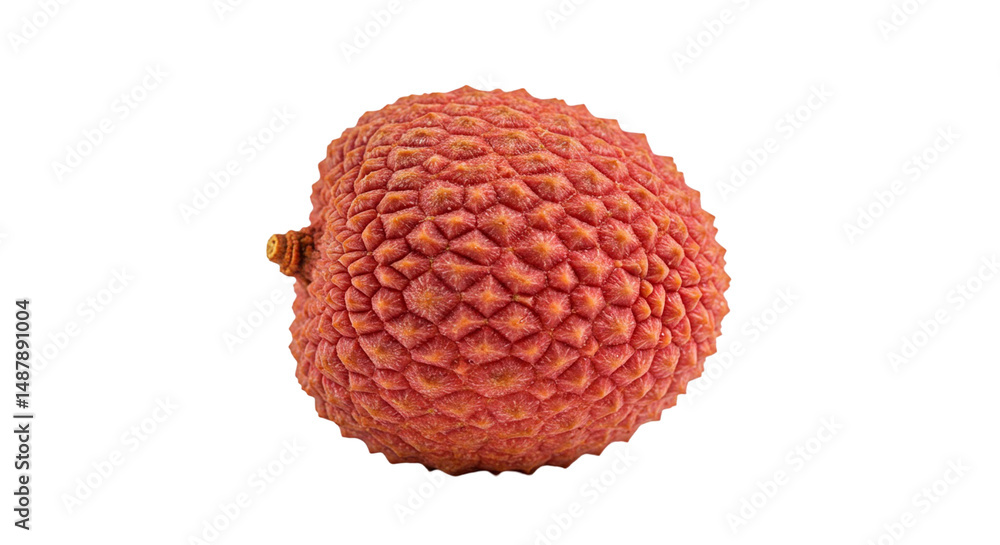 Lychee Fruit Sits Isolated on Transparent Background Showing Textured Skin Detail Closely Lychee Fruit Sits Isolated on Transparent Background Showing Textured Skin Detail Closely