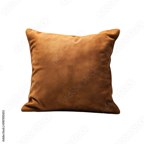 Luxurious Brown Suede Throw Pillow Cushion - Soft, Textured Home Decor