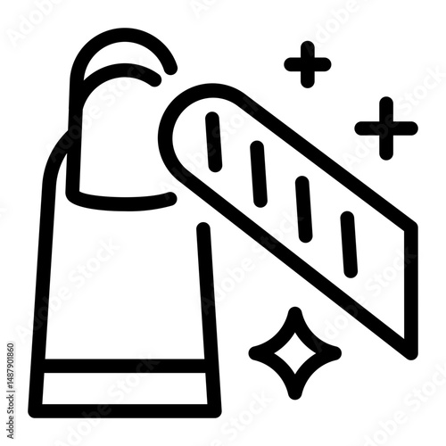 This Nail buffer icon is suitable for Beauty Salon, Spa, Barber Shop, etc