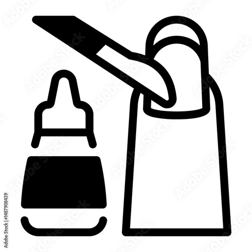 This Cuticle remover icon is suitable for Beauty Salon, Spa, Barber Shop, etc