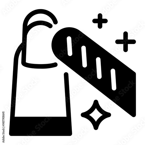 This Nail buffer icon is suitable for Beauty Salon, Spa, Barber Shop, etc