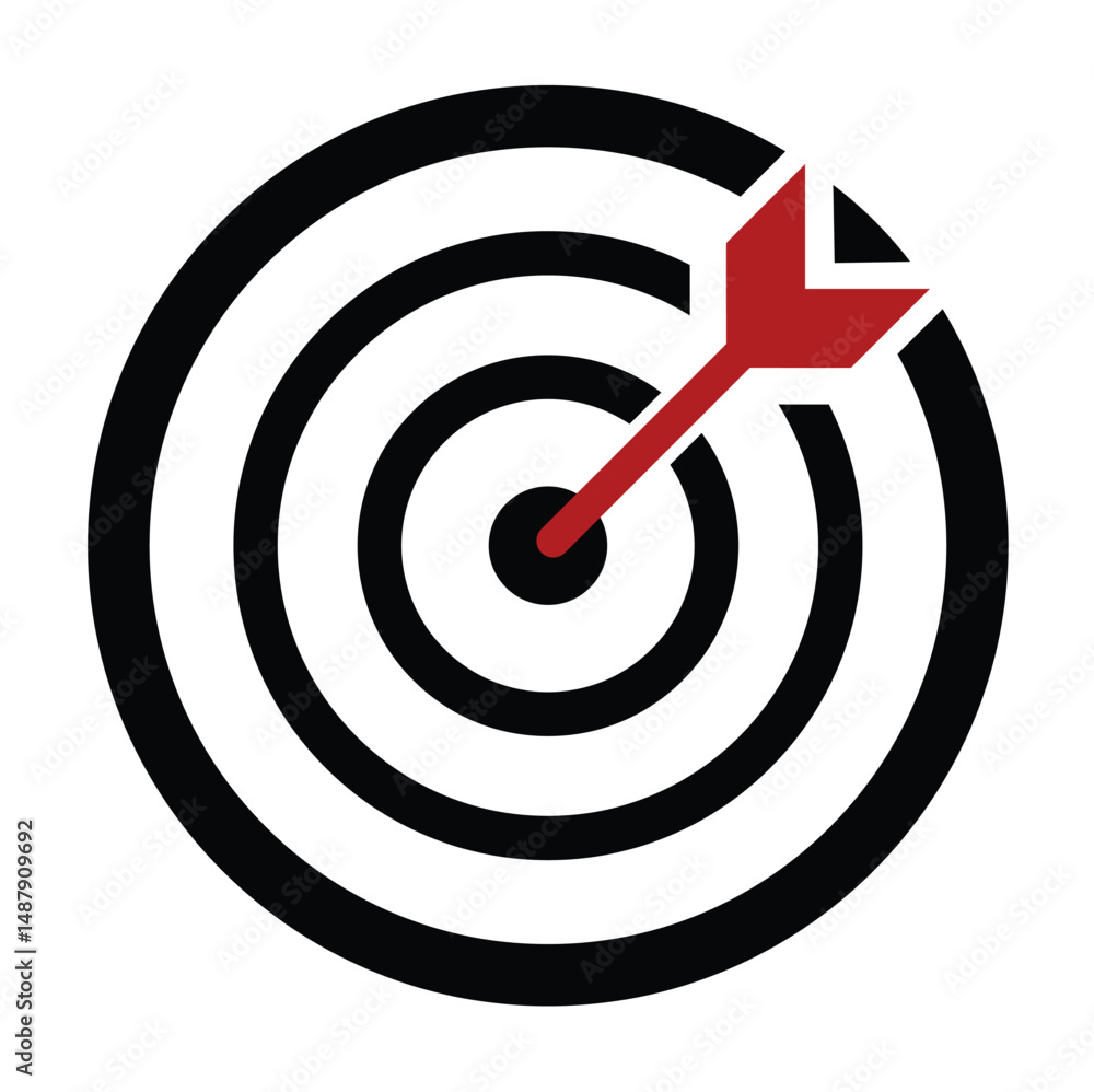 Print Target Plan Icon with Red Dart on White Target for Protein Target Design Marketing Strategy for Success Game Illustration Print Target Plan Icon with Red Dart on White Target for Protein Target Design Marketing Strategy for Success Game Illustration