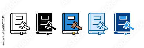 Regulation Book Icon Set Multiple Style Collection