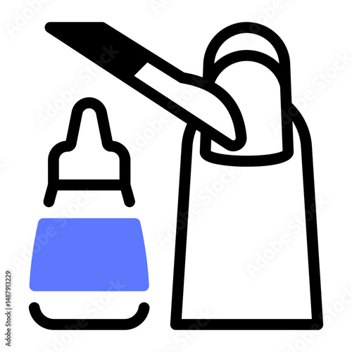 This Cuticle remover icon is suitable for Beauty Salon, Spa, Barber Shop, etc