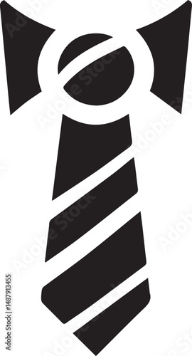Sleek Tie silhouette simple flat vector