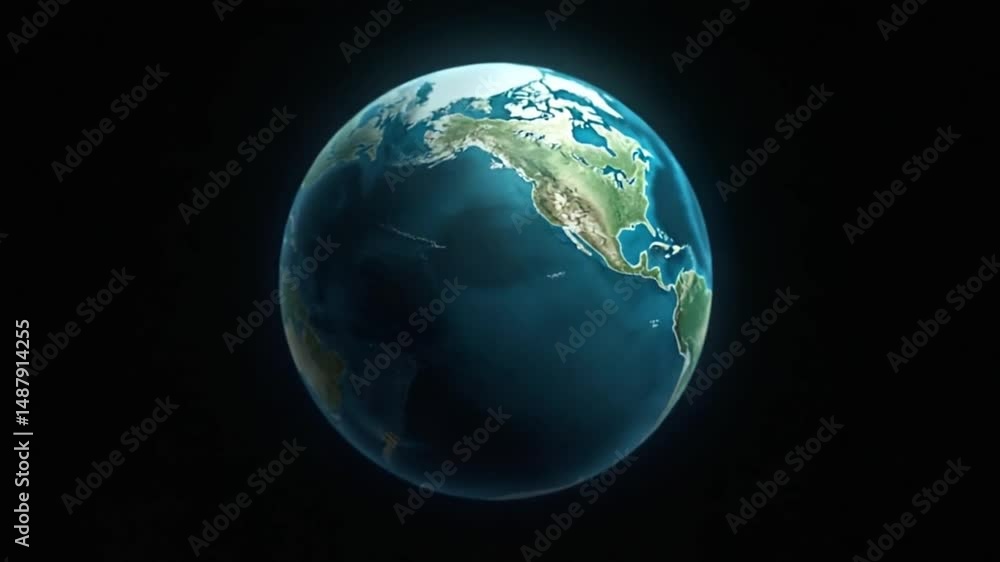 Globe HUD planet earth map icon animation Isolated on Black Background Globe HUD planet earth map icon animation Isolated on Black Background