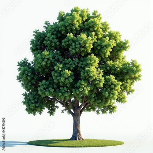 A single tree in an open field with a sky background