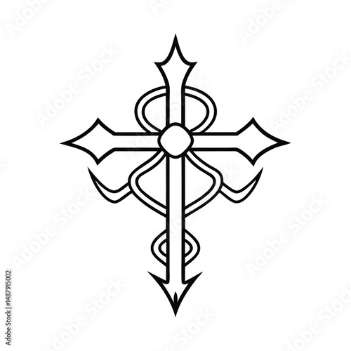 Leviathan Cross Encased In Cursed Amber