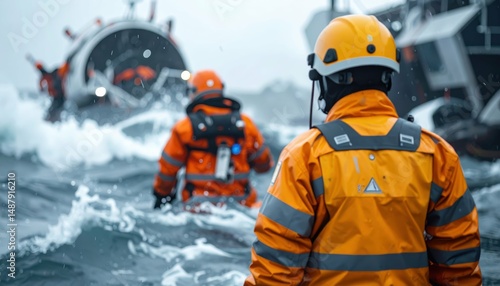 Wallpaper Mural Futuristic Disaster Relief Effort with High-Tech Rescue Operations Torontodigital.ca