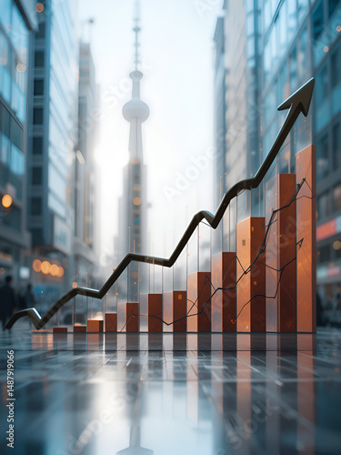 Finance chart,stock market business and exchange financial growth graph. Stock market investment trading graph growth.
