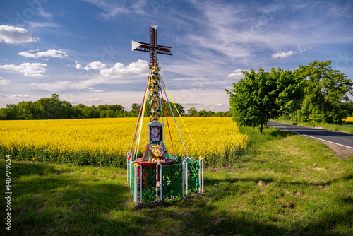 Fototapeta Roadside shrine, Poland.