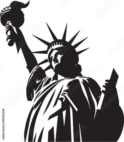 Statue of Liberty Vector silhouette